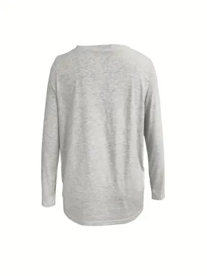 Basic V-Neck Long Sleeve Tee