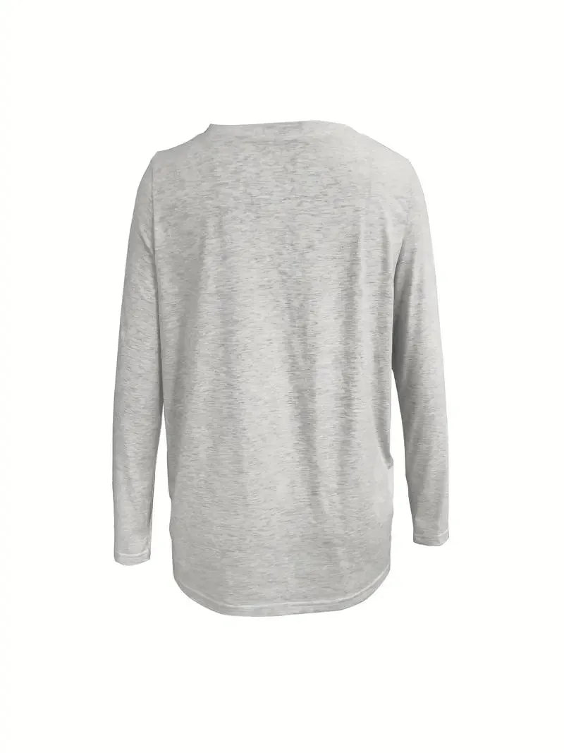 Basic V-Neck Long Sleeve Tee