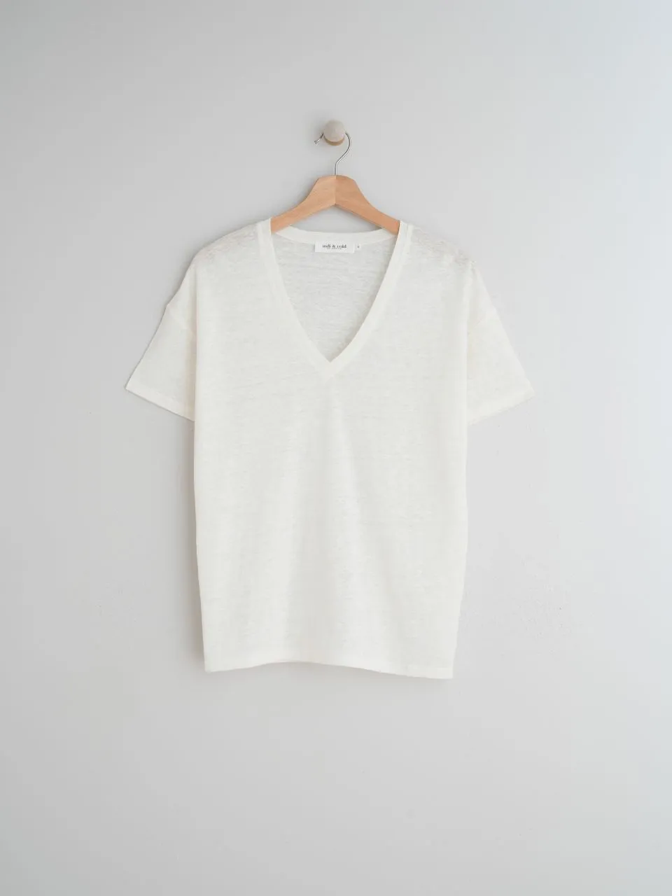 Basic V Neck TShirt - Ivory