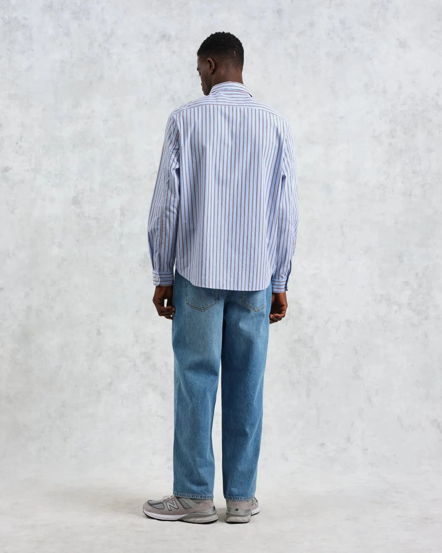 Blue Classic Stripe Trin Shirt