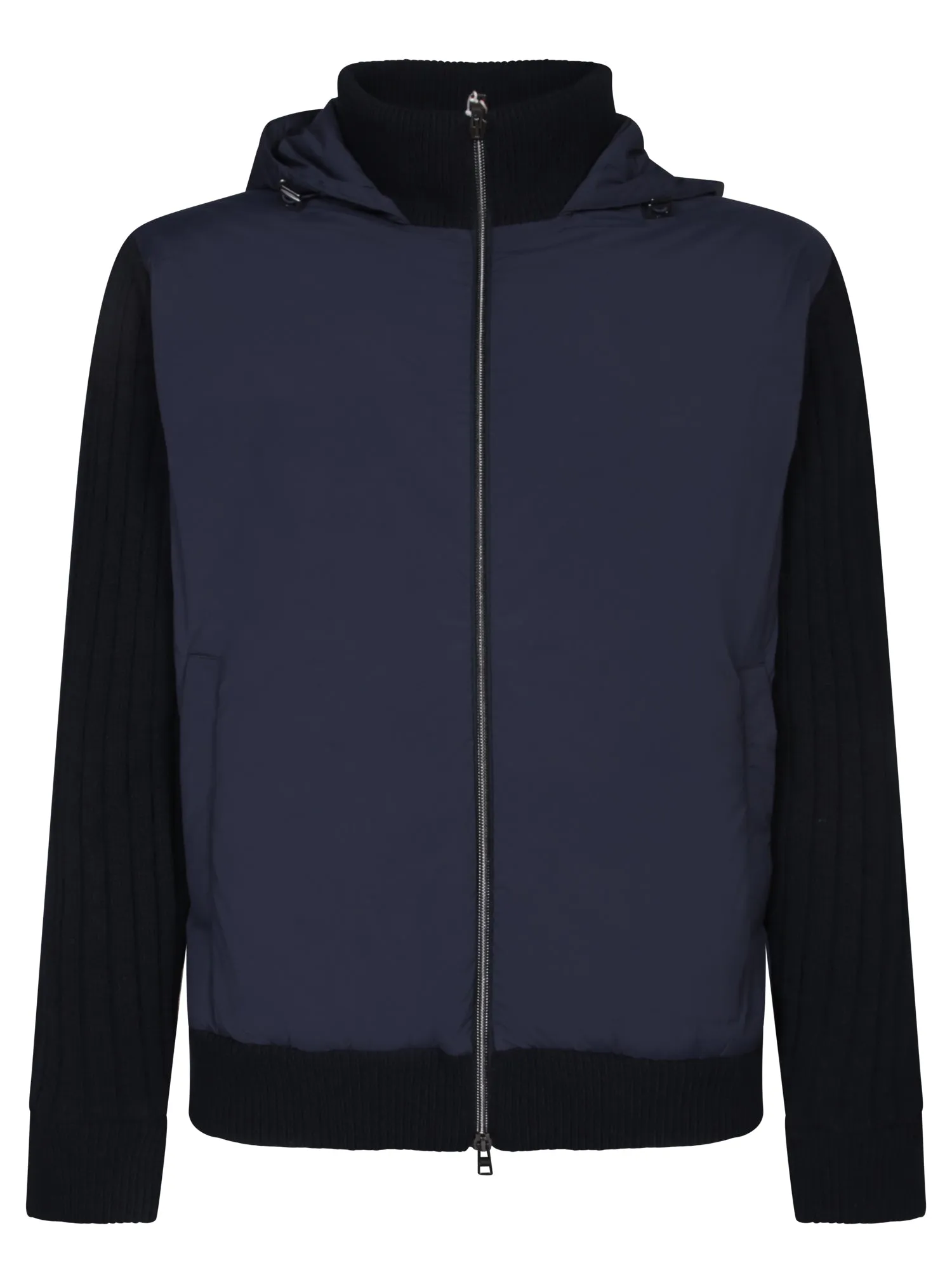 Blue Hooded Nylon Jacket