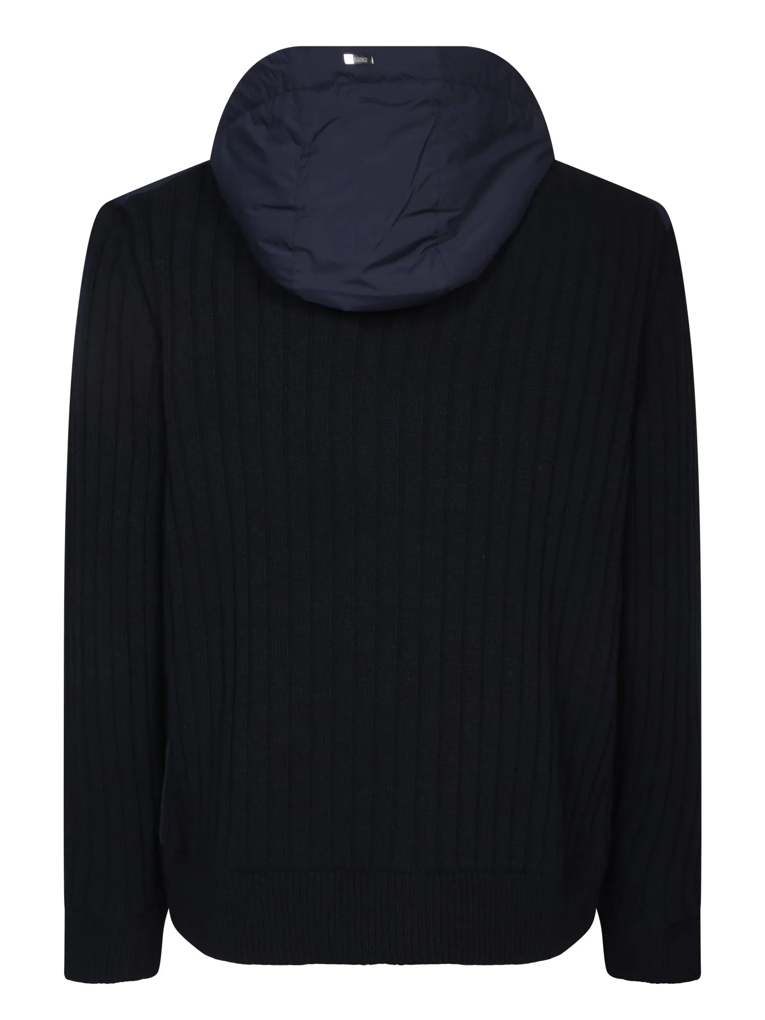 Blue Hooded Nylon Jacket