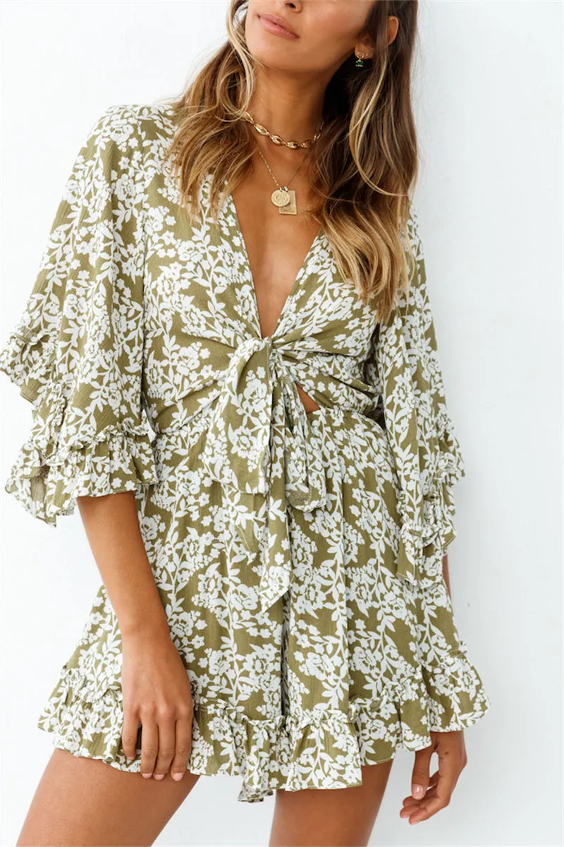 Boho Jumpsuit, Boho Romper, Playsuit, Florence in Pink