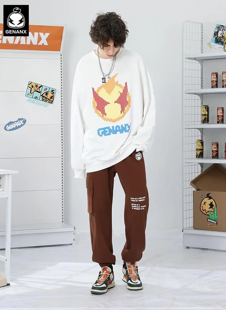 Casual Plain Print Cotton Sporty Pants