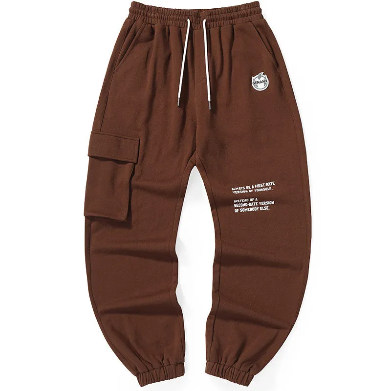 Casual Plain Print Cotton Sporty Pants