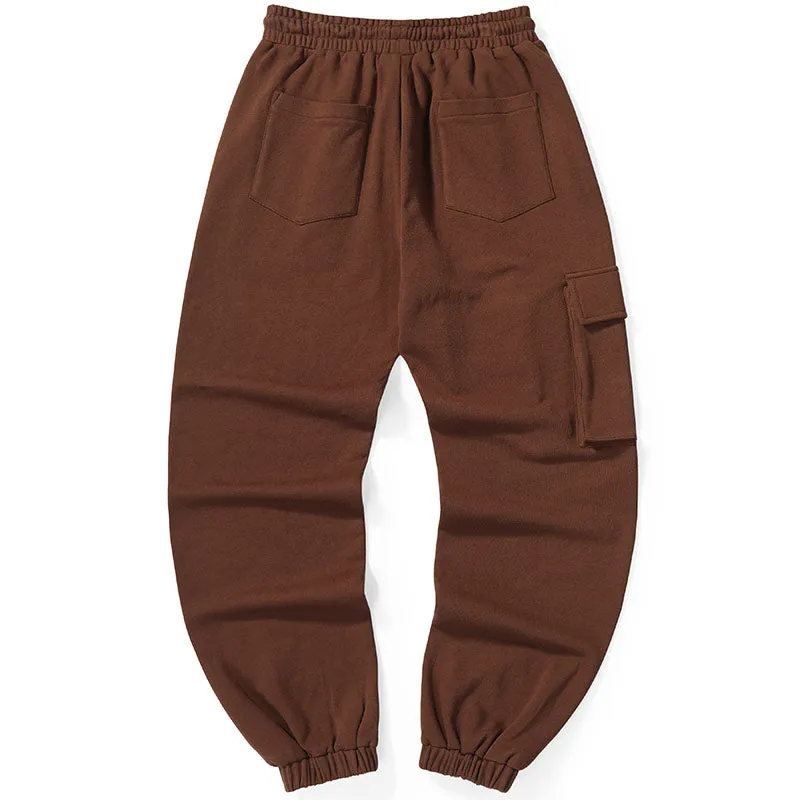 Casual Plain Print Cotton Sporty Pants
