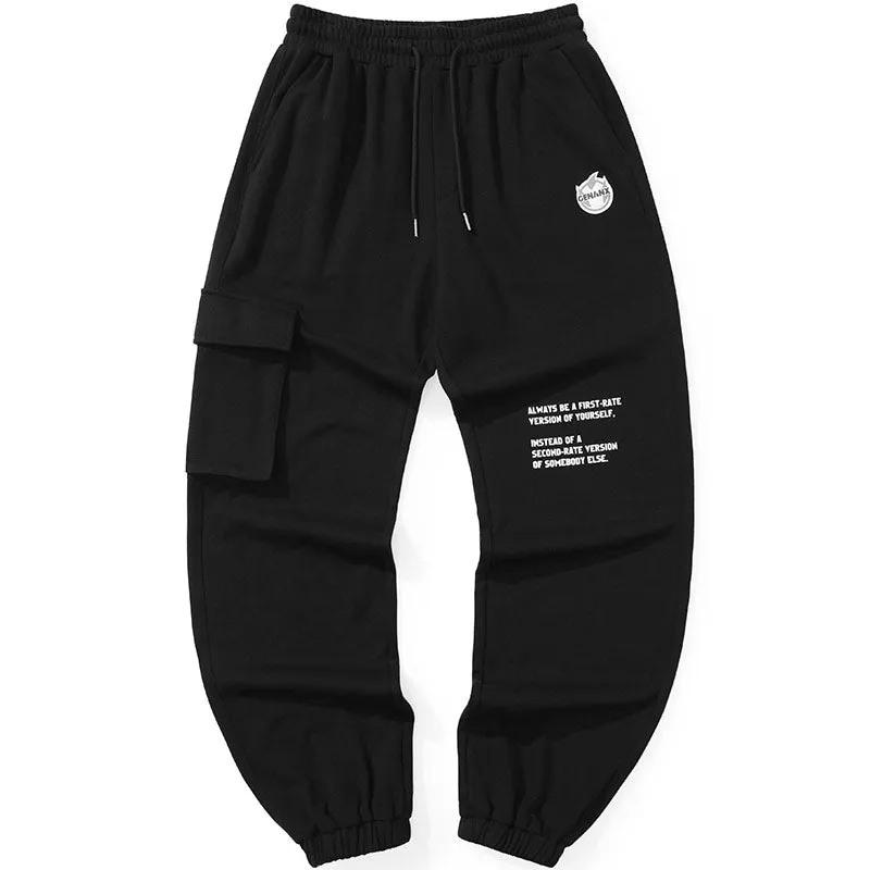 Casual Plain Print Cotton Sporty Pants