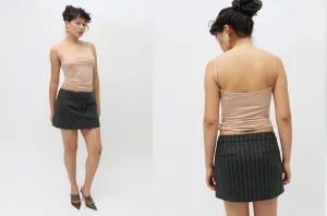 Chalk Wool Pinstripe Mini Skirt