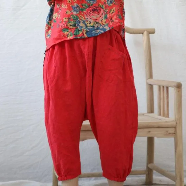 Cotton Linen Loose Harem Pants | Hippie