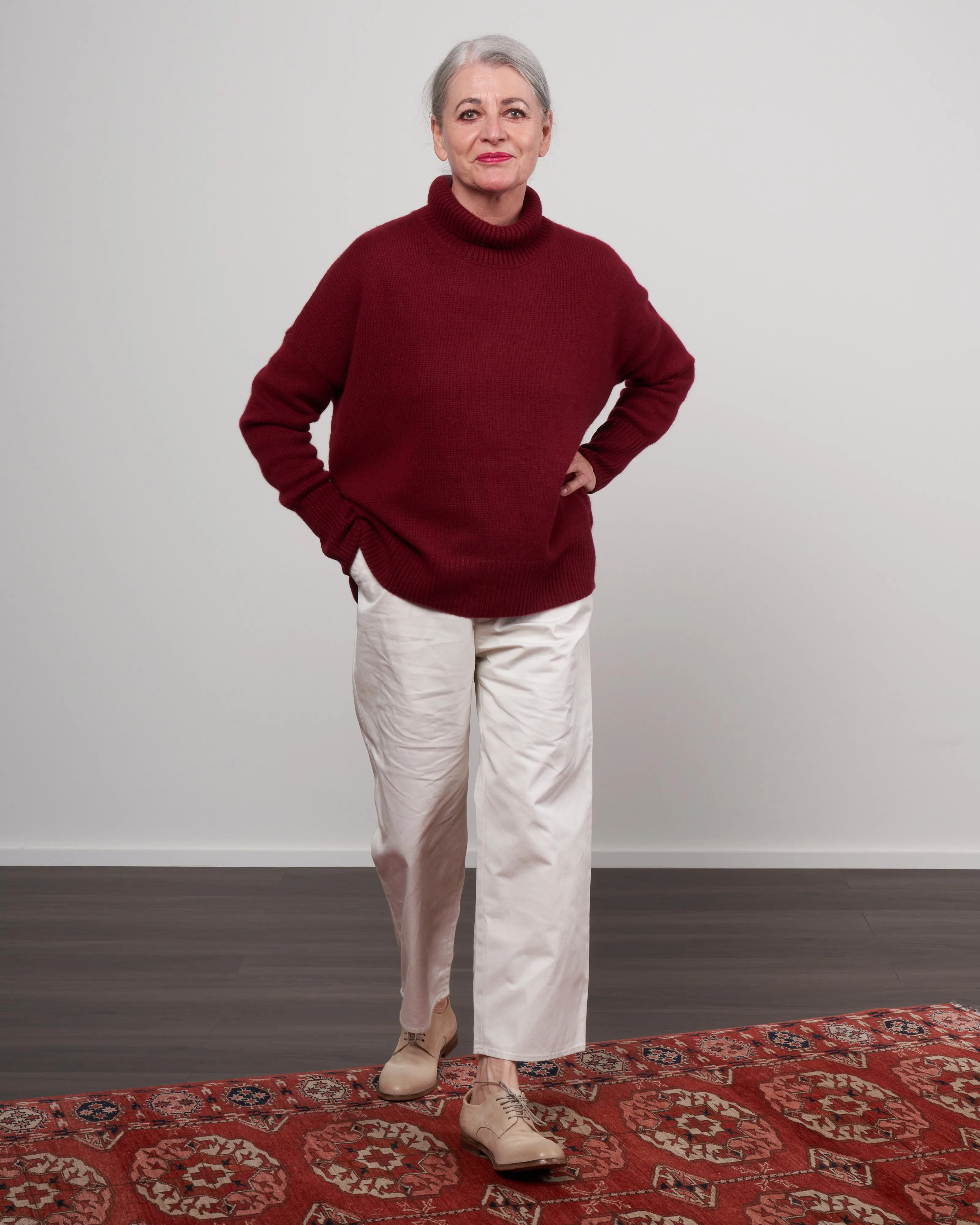 heidi sweater - merlot