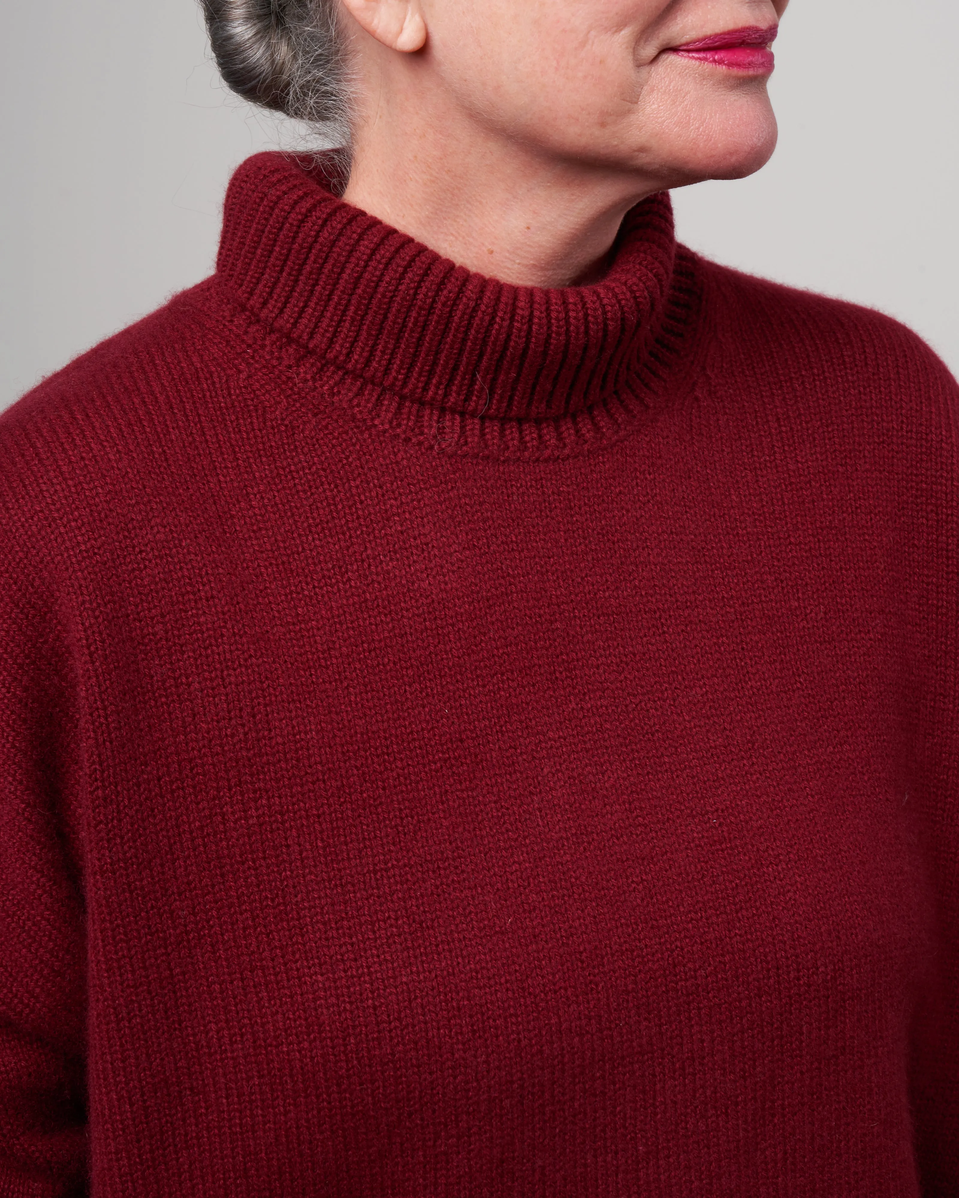 heidi sweater - merlot