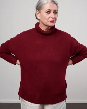 heidi sweater - merlot