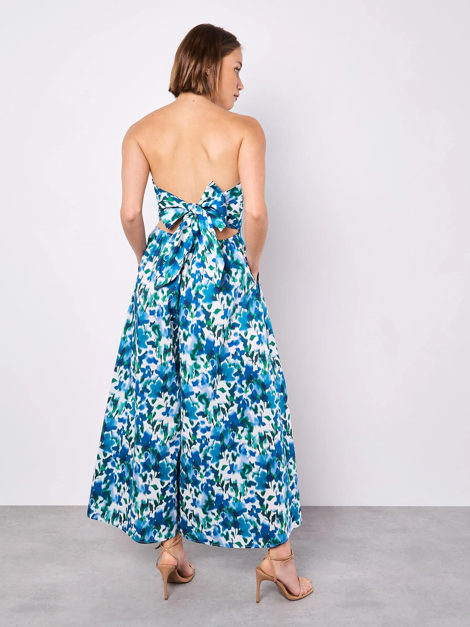 Ikat Flora Tie Back Palazzo Jumpsuit