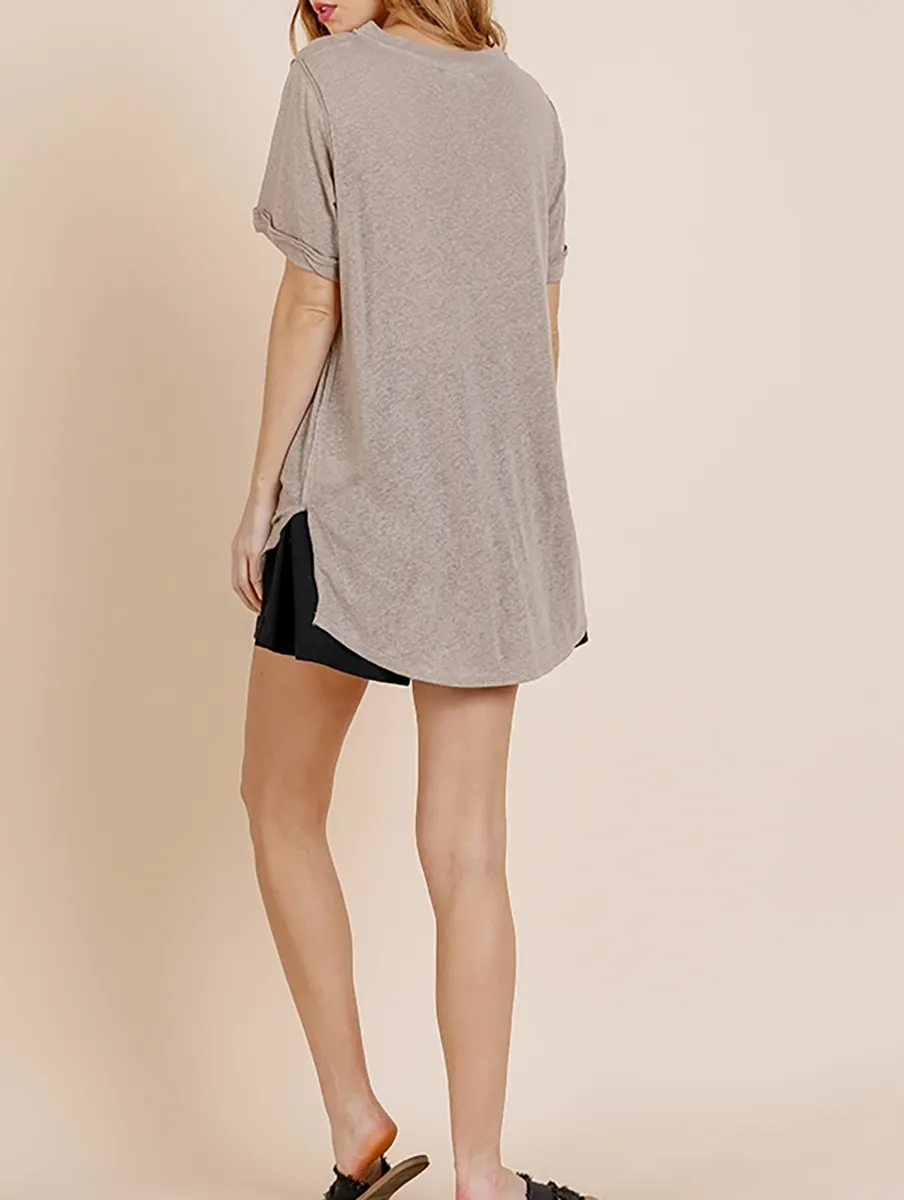 Just Another Day Basic V-Neck Tee
