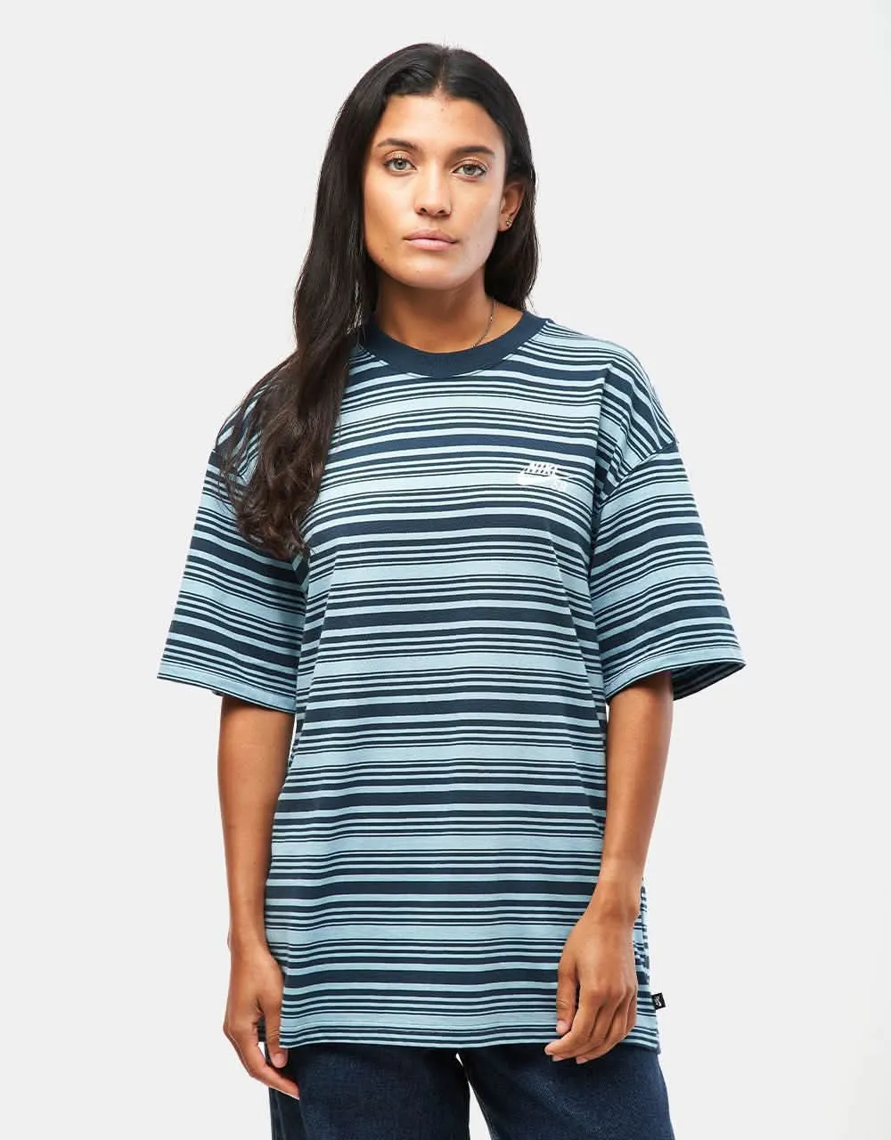 Nike SB M90 Striped T-Shirt - Denim Turquoise