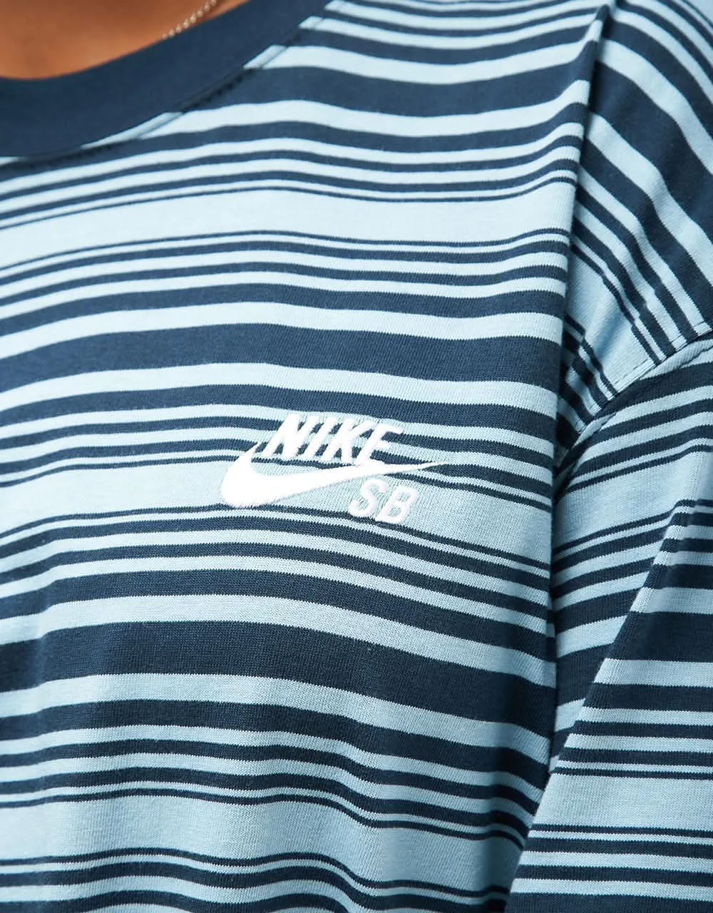 Nike SB M90 Striped T-Shirt - Denim Turquoise