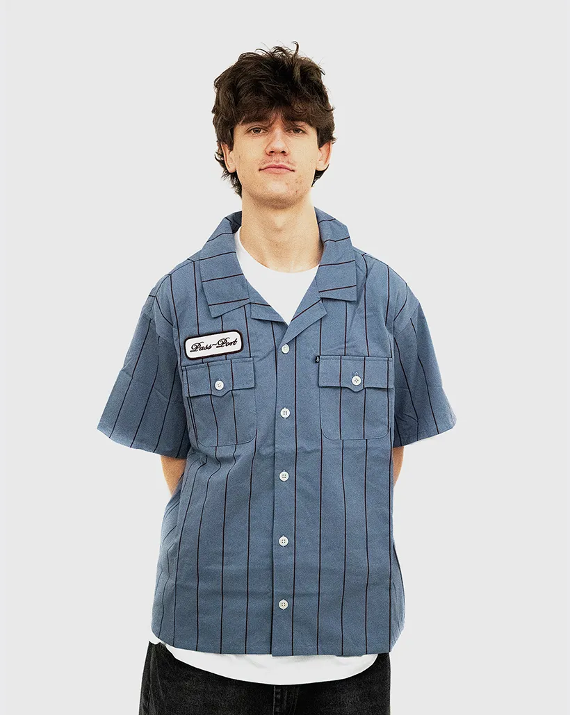 Passport Striped Casual Shirt - Light Blue