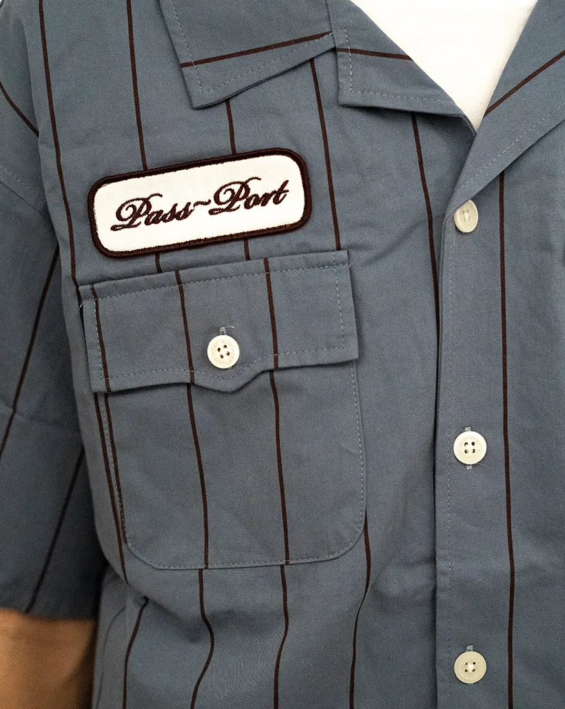 Passport Striped Casual Shirt - Light Blue