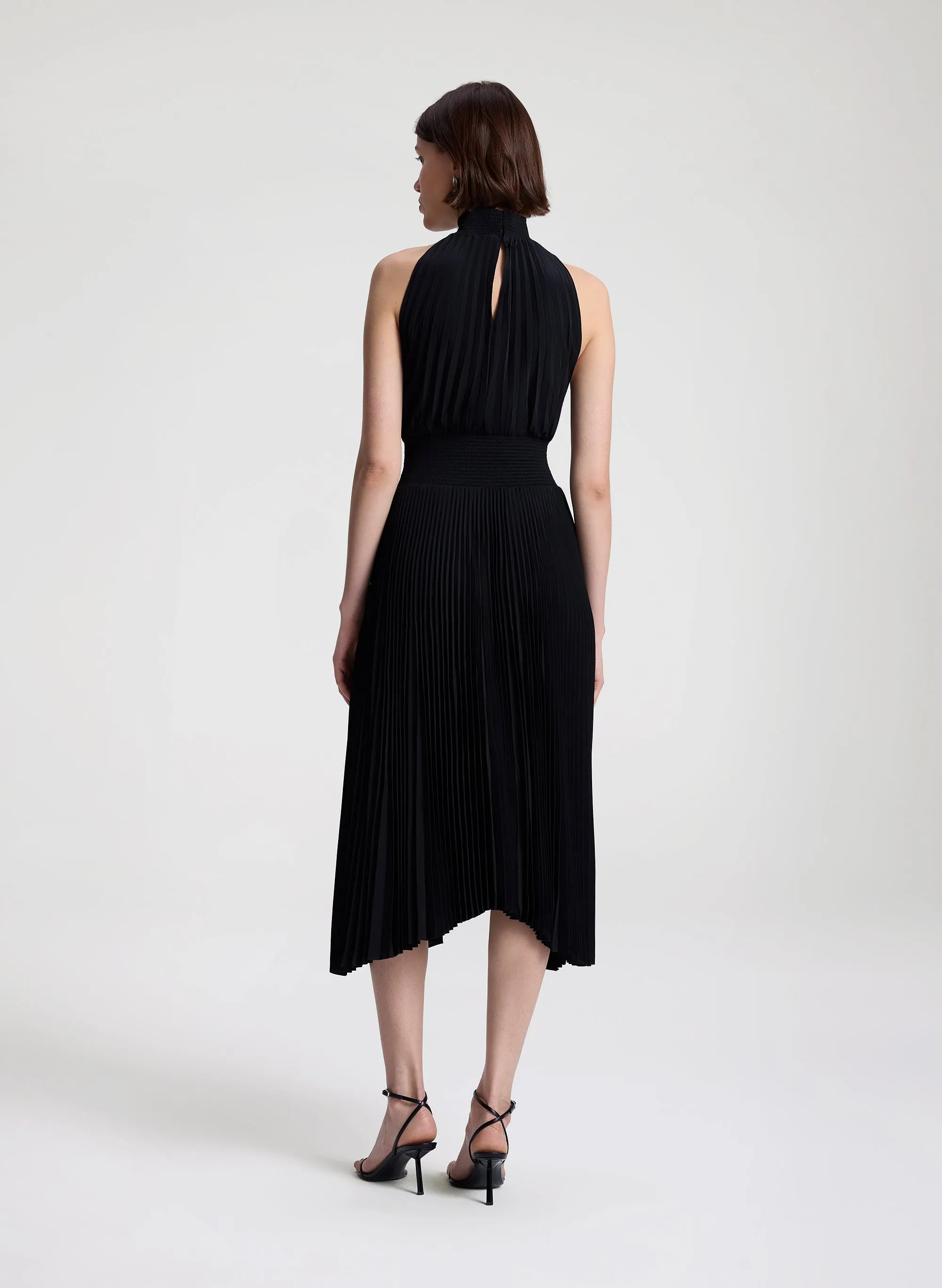 Renzo Matte Pleated Dress