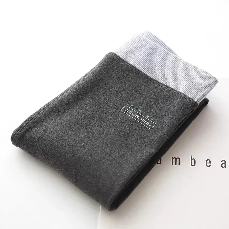 Ribbed Leggings For Women High Waist Warm Cotton Pants