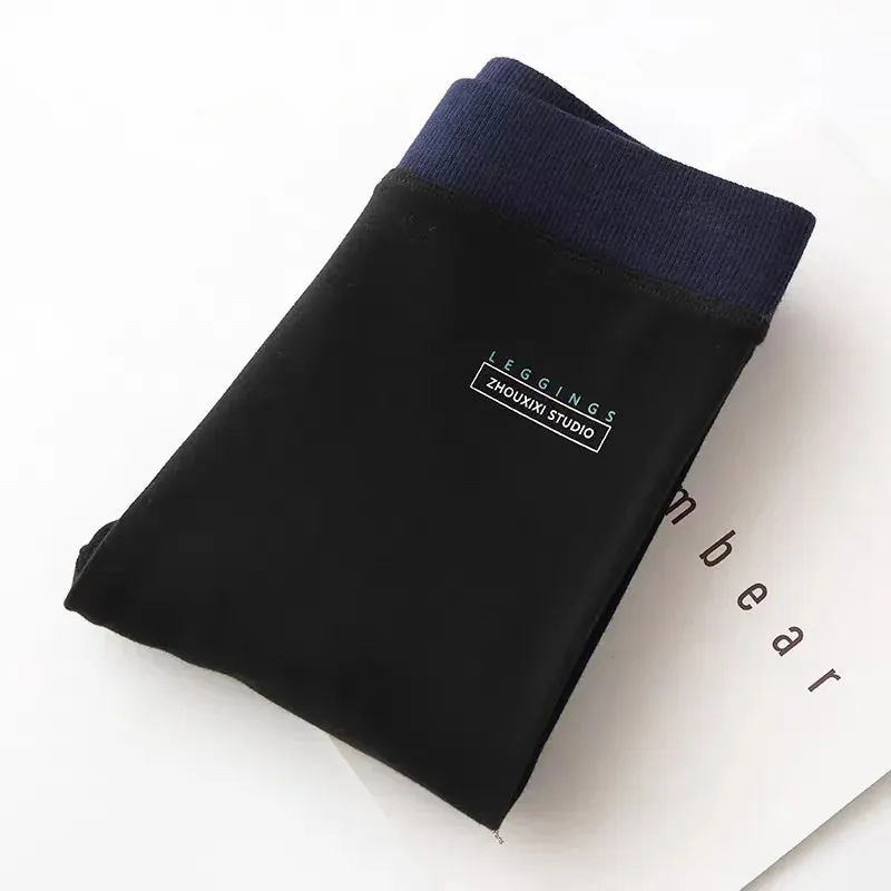 Ribbed Leggings For Women High Waist Warm Cotton Pants