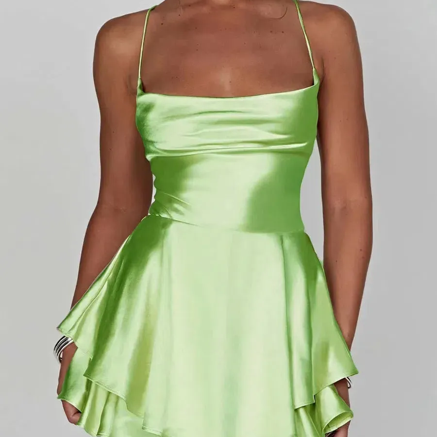 Simple Corset Dresses Women Solid Color Cami Playsuit