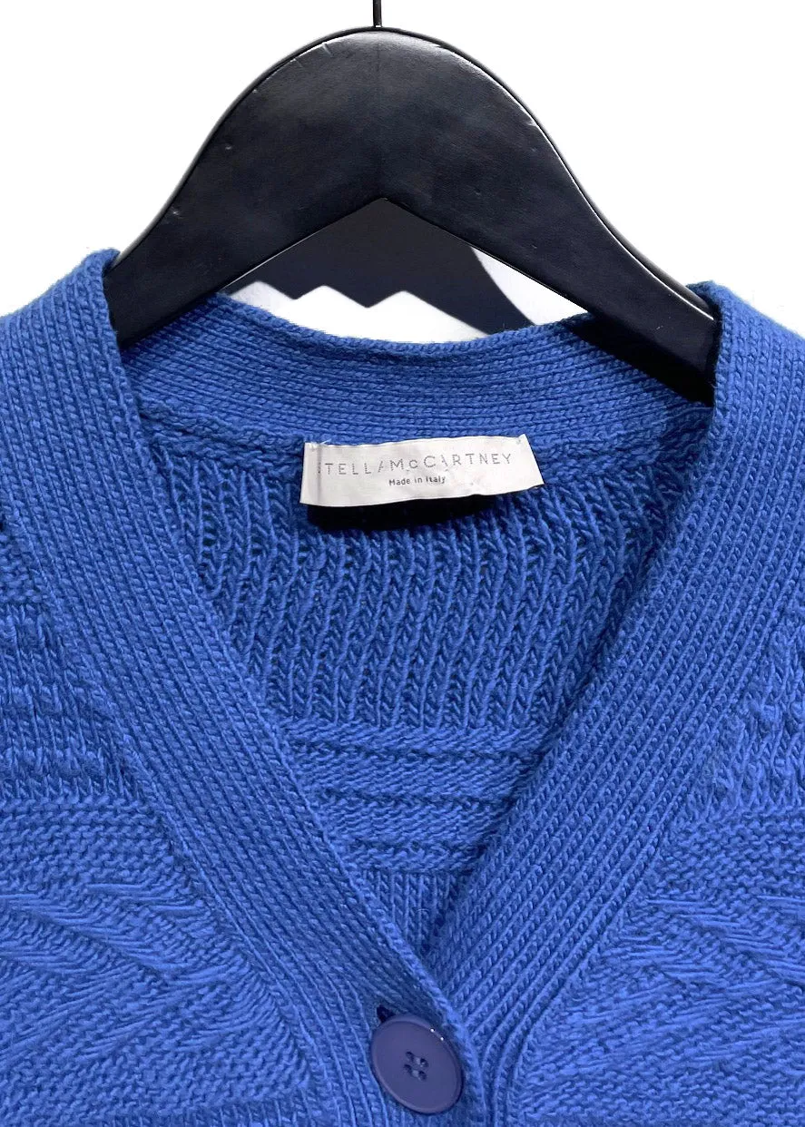Stella McCartney Cerulean Blue Oversized Chunky Cardigan