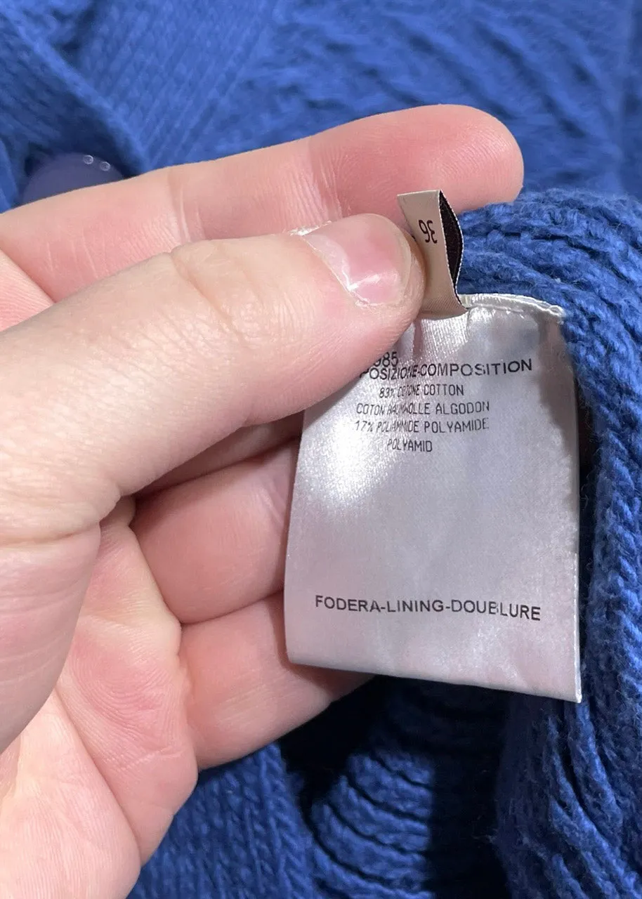 Stella McCartney Cerulean Blue Oversized Chunky Cardigan