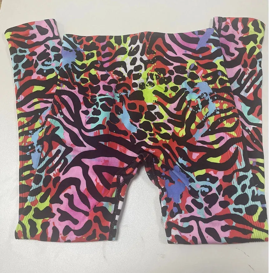 Tie Dye Seamless Leggings Women High Waist Tights for Yoga
