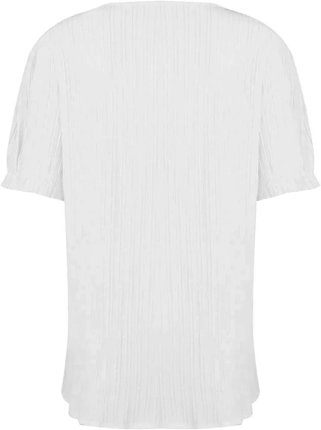 Tunic Tops for Women Casual Spring Womens Lace V Neck Puff Short Sleeve Pleated T-Shirts Summer Tops Tunic Blouse