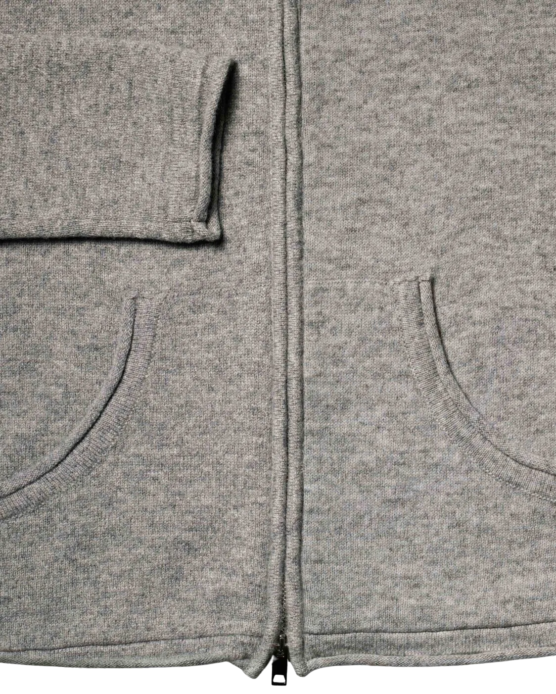 Women's Pure Cashmere Hoodie Sweater Medium Grey