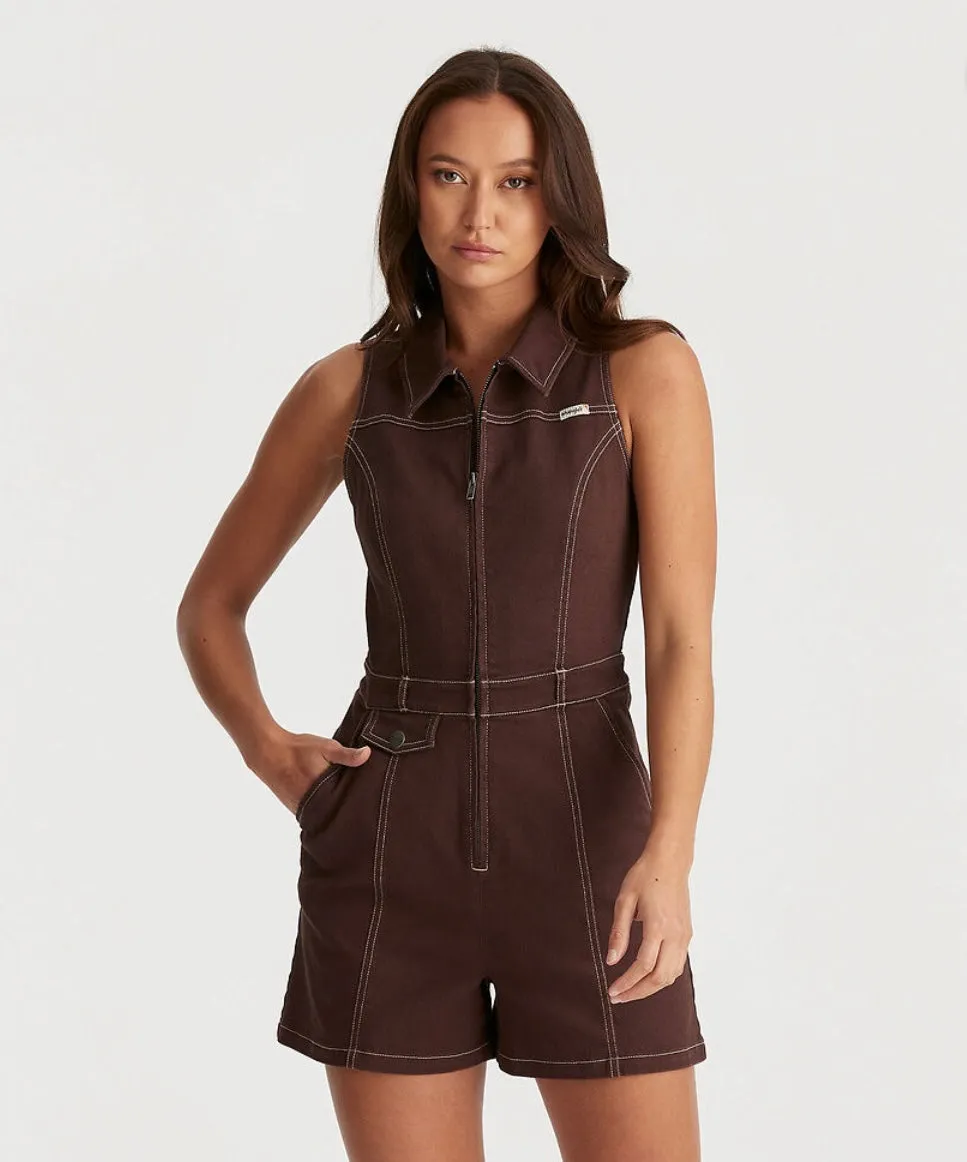 Wrangler - Jennifer Romper - Chocolate