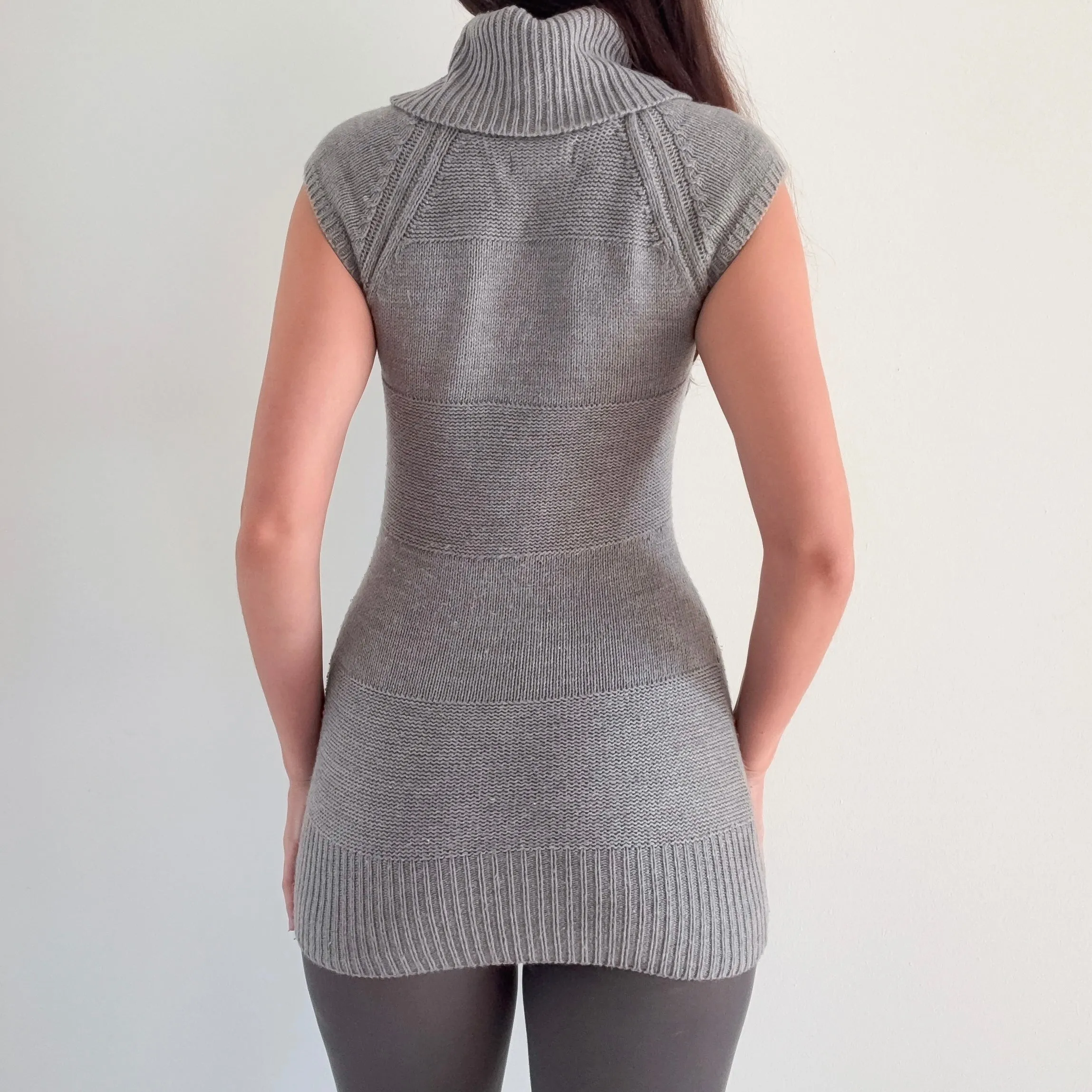 Y2K Grey Sweater Knit Mini Dress / SZ XS/S
